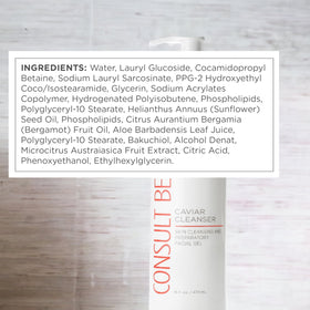 Consult Beaute bottle on bathroom counter suggesting daily skincare routine