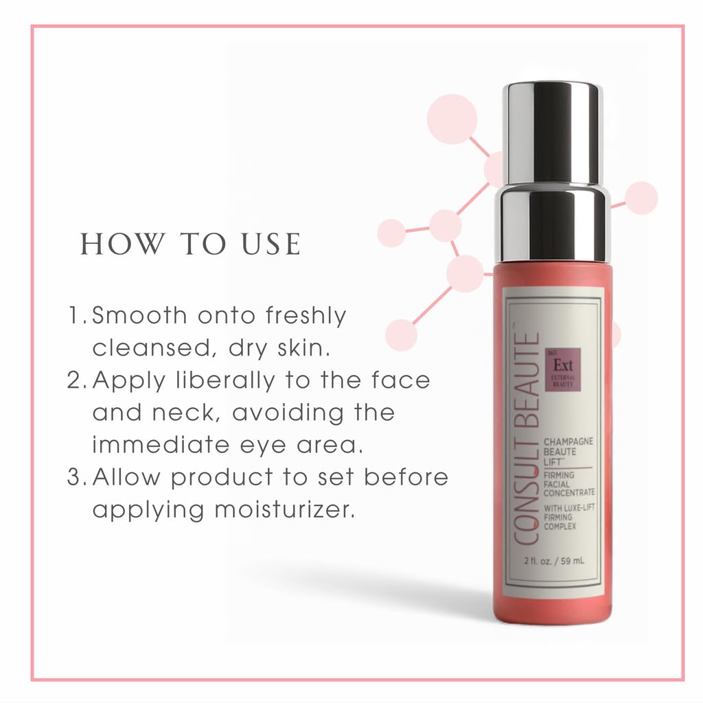 Consult Beaute bottle beside a coin to show 2 fl oz size and travel-friendly scale