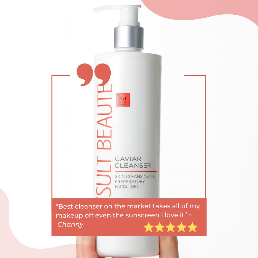 Consult Beaute bottle in hand demonstrating 16 fl oz size and portability