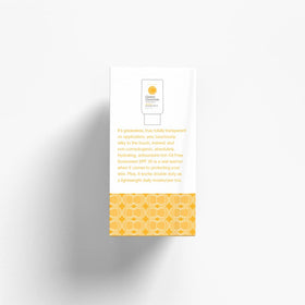 CONTROL CORRECTIVE sunscreen layered under makeup illustrating non-greasy base