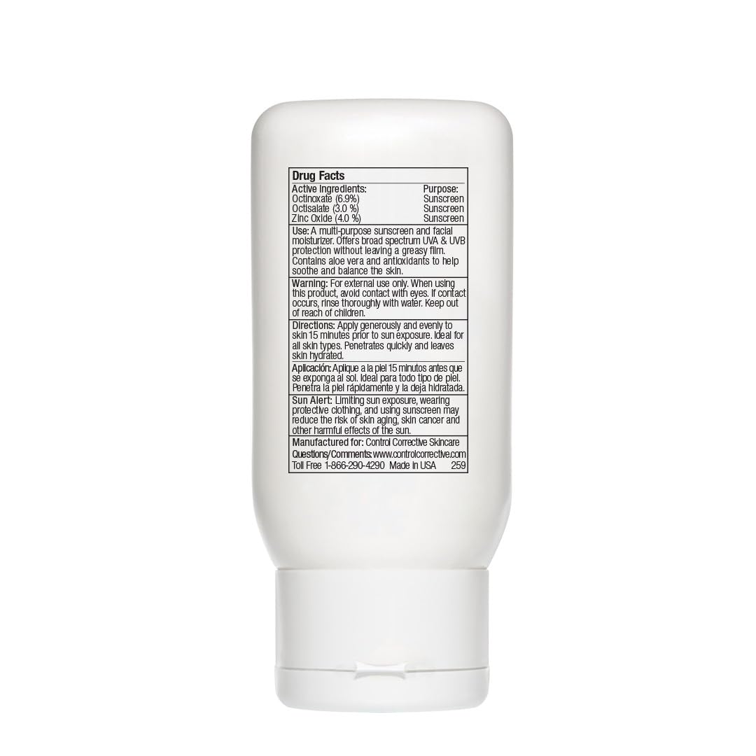 CONTROL CORRECTIVE lightweight cream texture on fingertip for quick absorption