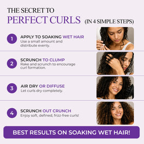 Controlled Chaos before and after curls showing improved definition and frizz control