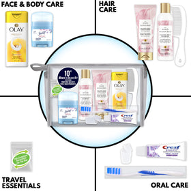Convenience Kits International Pantene bottles close-up showing sulfate-free hair care benefits