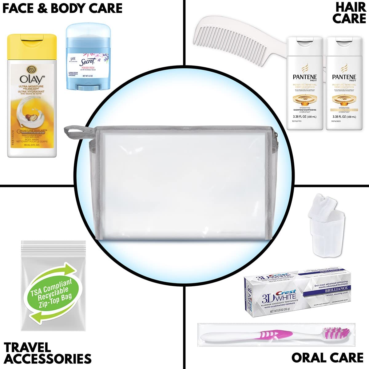 Convenience Kits International Pantene shampoo close-up showing brand hair care convenience