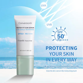 Conversionh texture droplet on hand illustrating lightweight hydrating serum