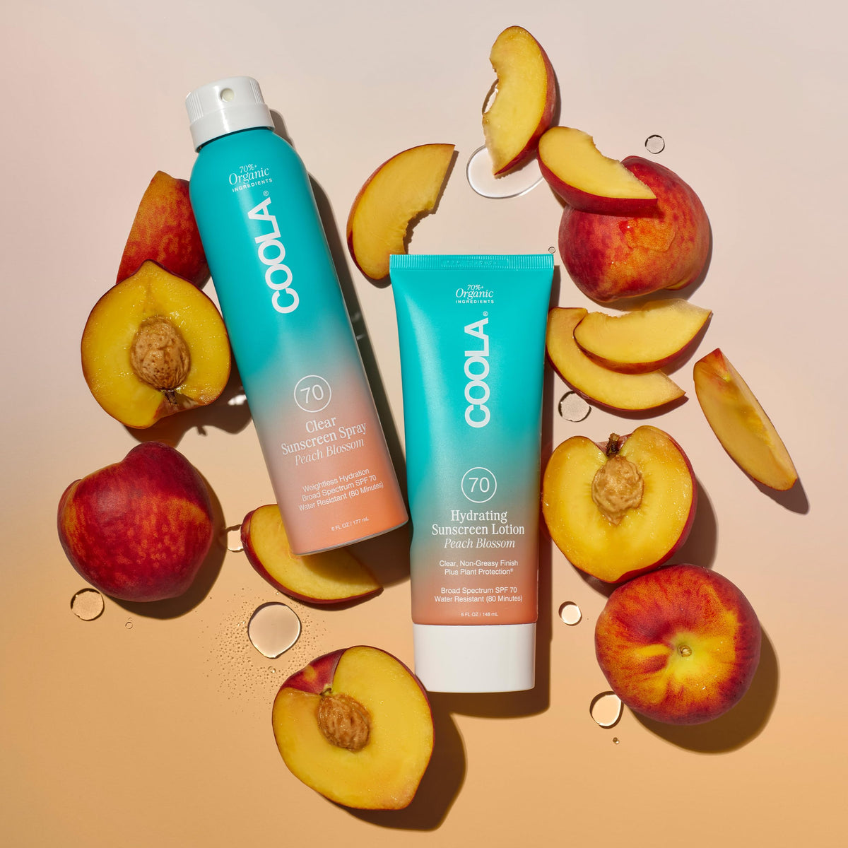 COOLA 6 fl oz bottle beside a smartphone for scale and travel-friendly benefit