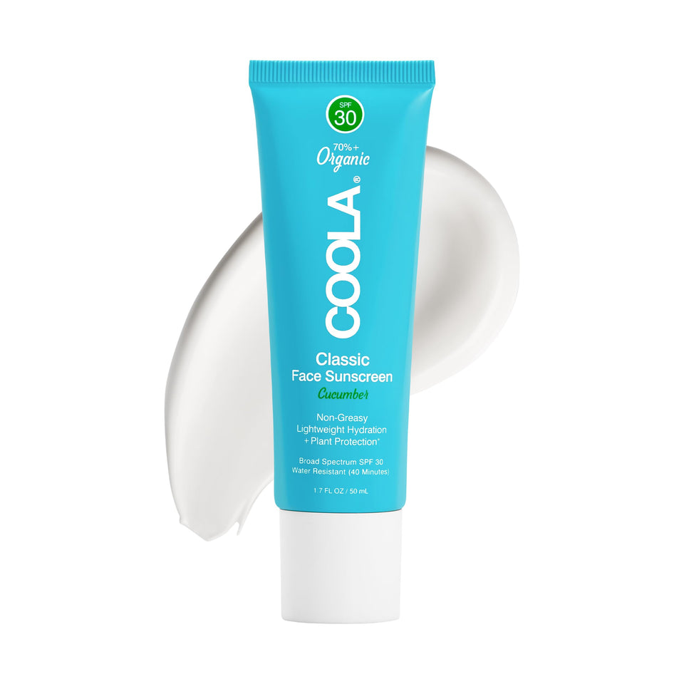 COOLA front packaging showing SPF 30 label and travel-size convenience