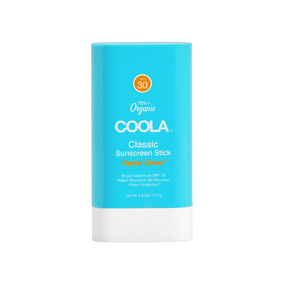 COOLA face sunscreen stick front packaging showing compact travel-friendly protection