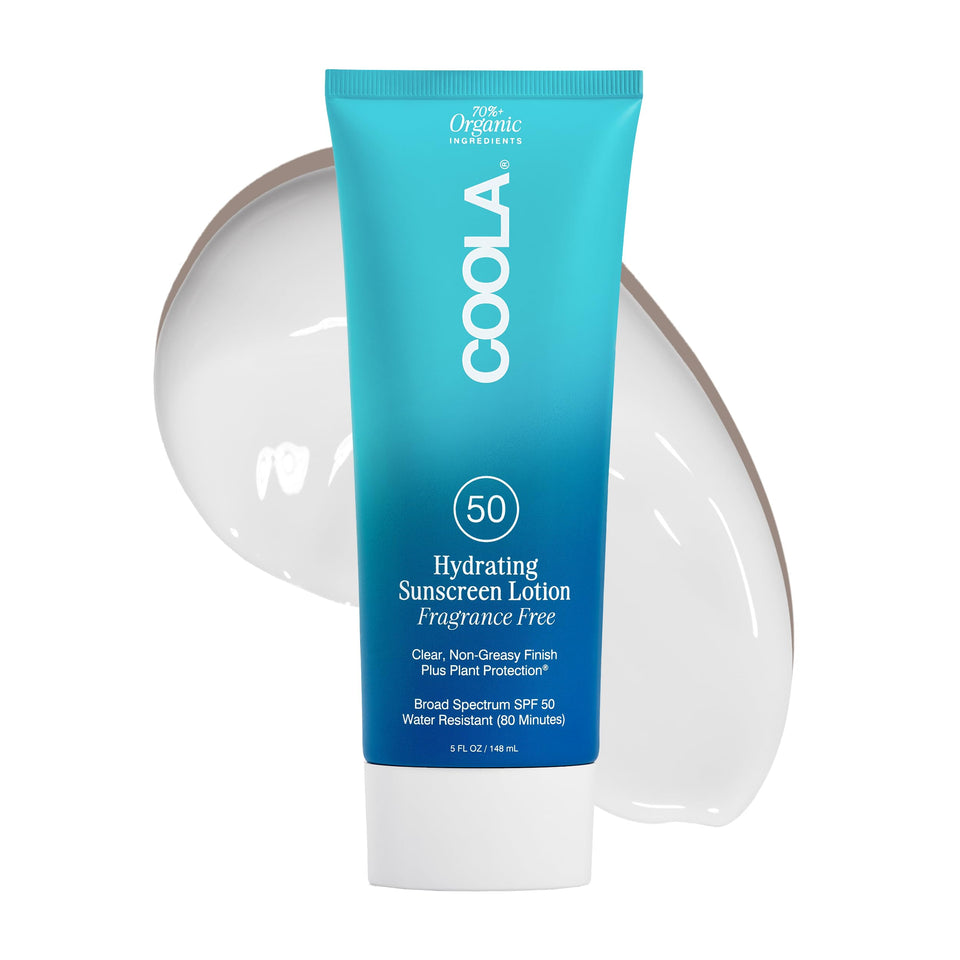 COOLA front packaging showing SPF 50 and benefits for reliable protection