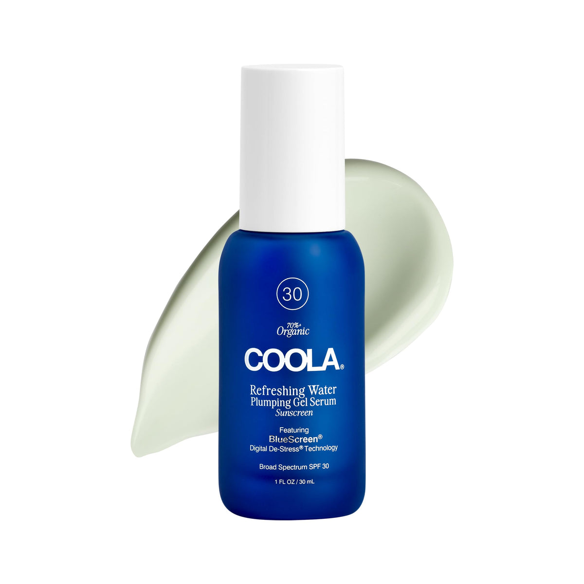 COOLA front packaging showing SPF 30 and compact travel size benefit