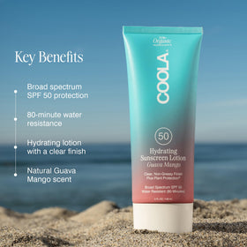 COOLA pump close-up highlighting easy dispensing and clean finish