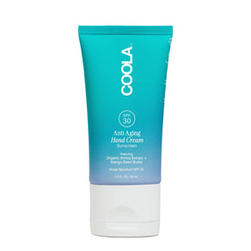 COOLA front tube view showing product branding and SPF benefit