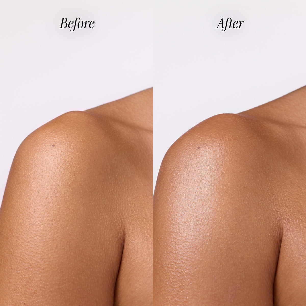 COOLA applied on arm showing instant illuminating glow and smooth finish