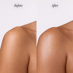 COOLA applied on arm showing instant illuminating glow and smooth finish