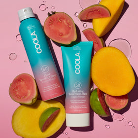 COOLA lotion texture on hand showing lightweight absorption benefit