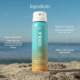 COOLA packaging detail highlighting reef-compliant and vegan features