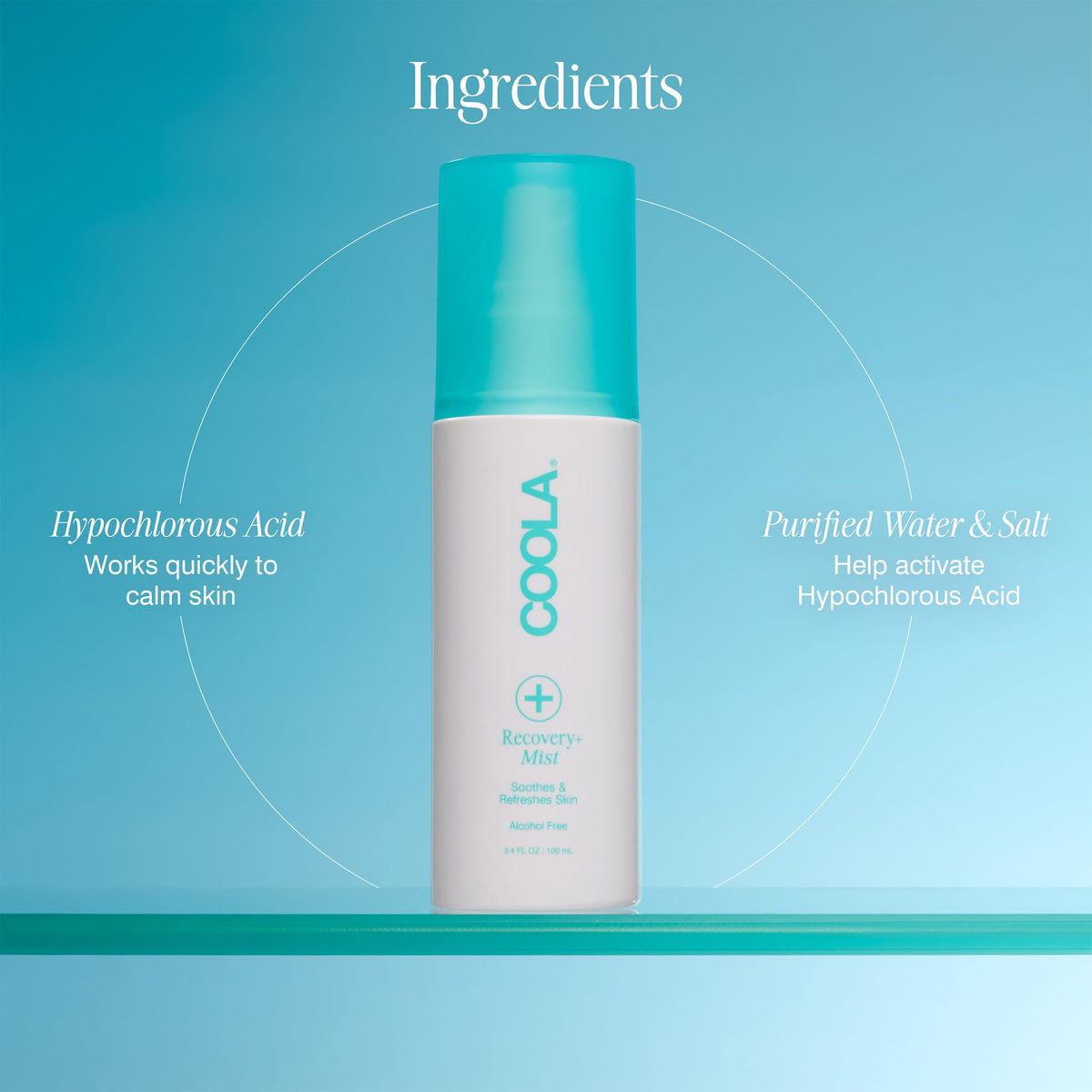 COOLA size comparison in hand highlighting portable 3.4 oz bottle convenience