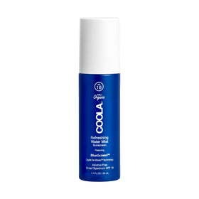 COOLA front packaging of water mist SPF 18 showing label and size, travel-friendly protection