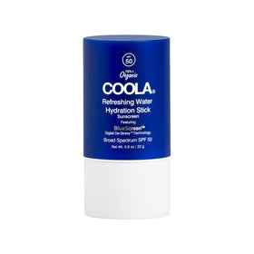 COOLA Refreshing Water Stick front packaging showing compact SPF 50 portable design