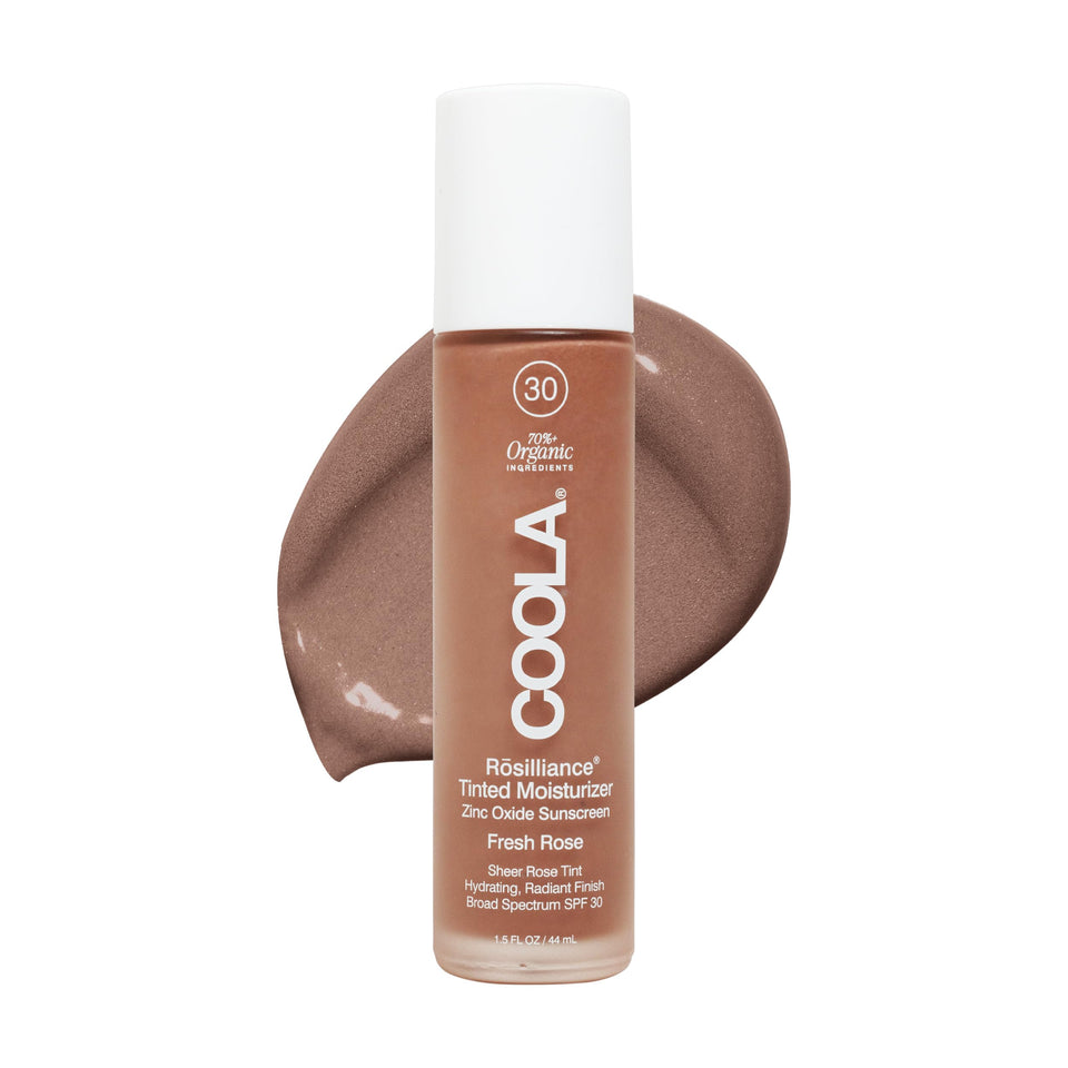 COOLA Rosilliance front packaging showing SPF 30 and tint benefits