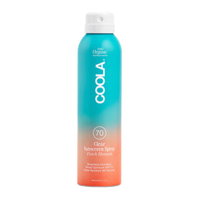 COOLA front packaging showing SPF 70 and peach blossom scent benefit