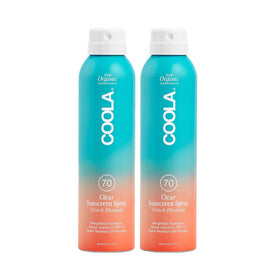 COOLA front packaging showing SPF 70 and peach blossom scent for confident protection