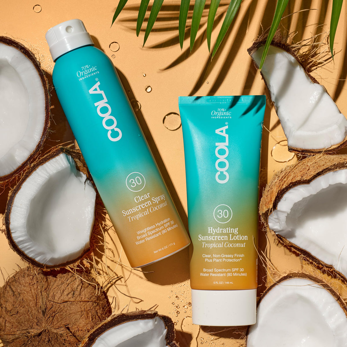 COOLA botanical ingredients flatlay highlighting antioxidant nourishment