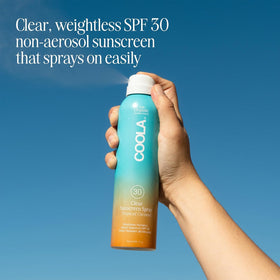 COOLA close-up nozzle demonstrating continuous spray for full coverage