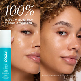 COOLA SunBlur primer on skin application demonstrating smooth canvas benefit