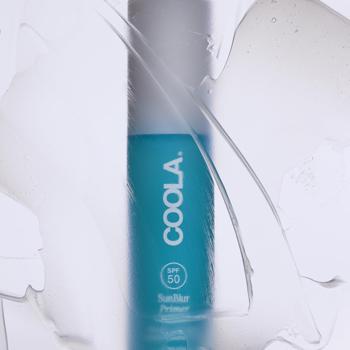 COOLA SunBlur texture close-up showing silky, mattifying finish benefit
