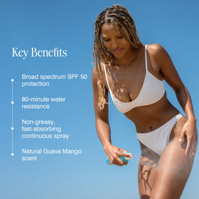 COOLA back label with ingredient list highlighting clean formulation