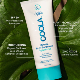 COOLA close-up texture of lotion highlighting lightweight hydration