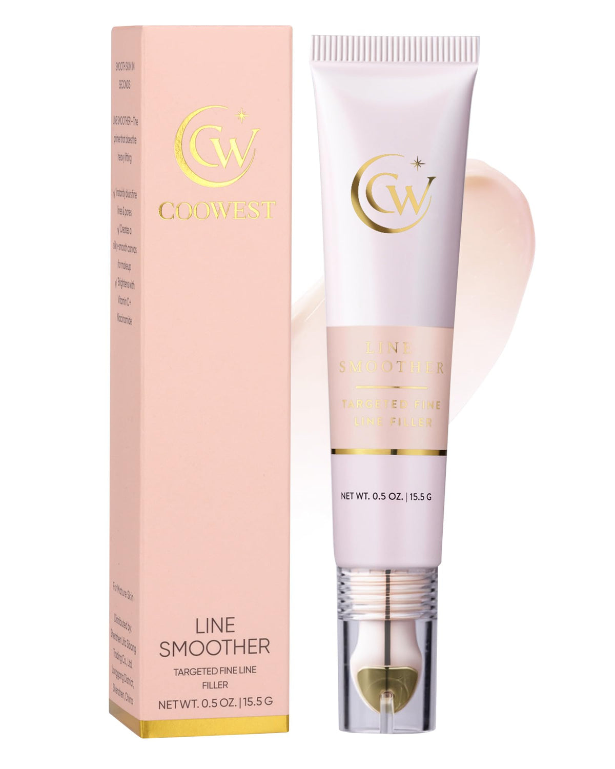 Coowest front packaging showing tube and branding, showcasing product clarity and immediate smoothing benefit