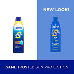 Coppertone spray nozzle detail highlighting continuous on‑angle application