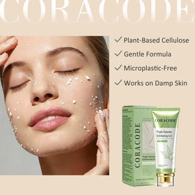 CORACODE ingredient flatlay with green tea and baobab illustrating hydration support