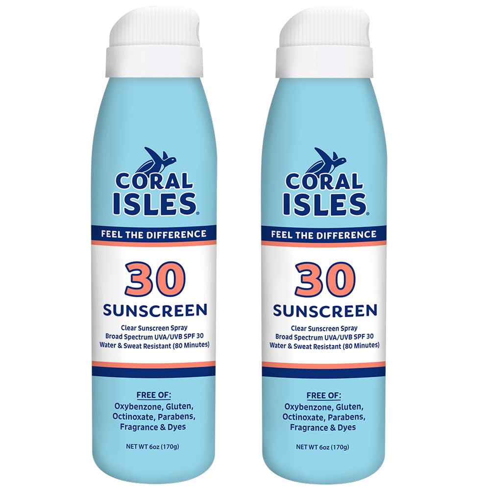 Coral Isles front packaging showing SPF 30 and reef-safe claim for easy identification