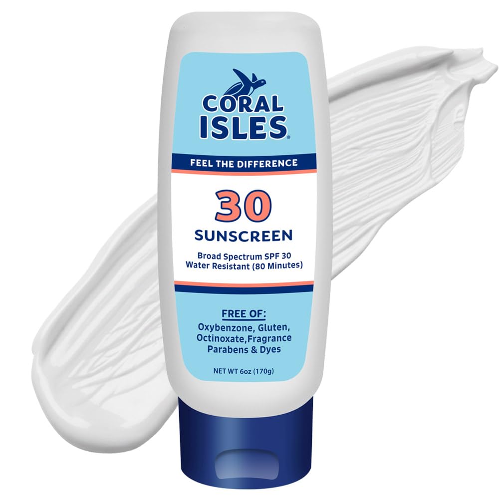 Coral Isles front packaging showing SPF 30 and reef-safe benefit