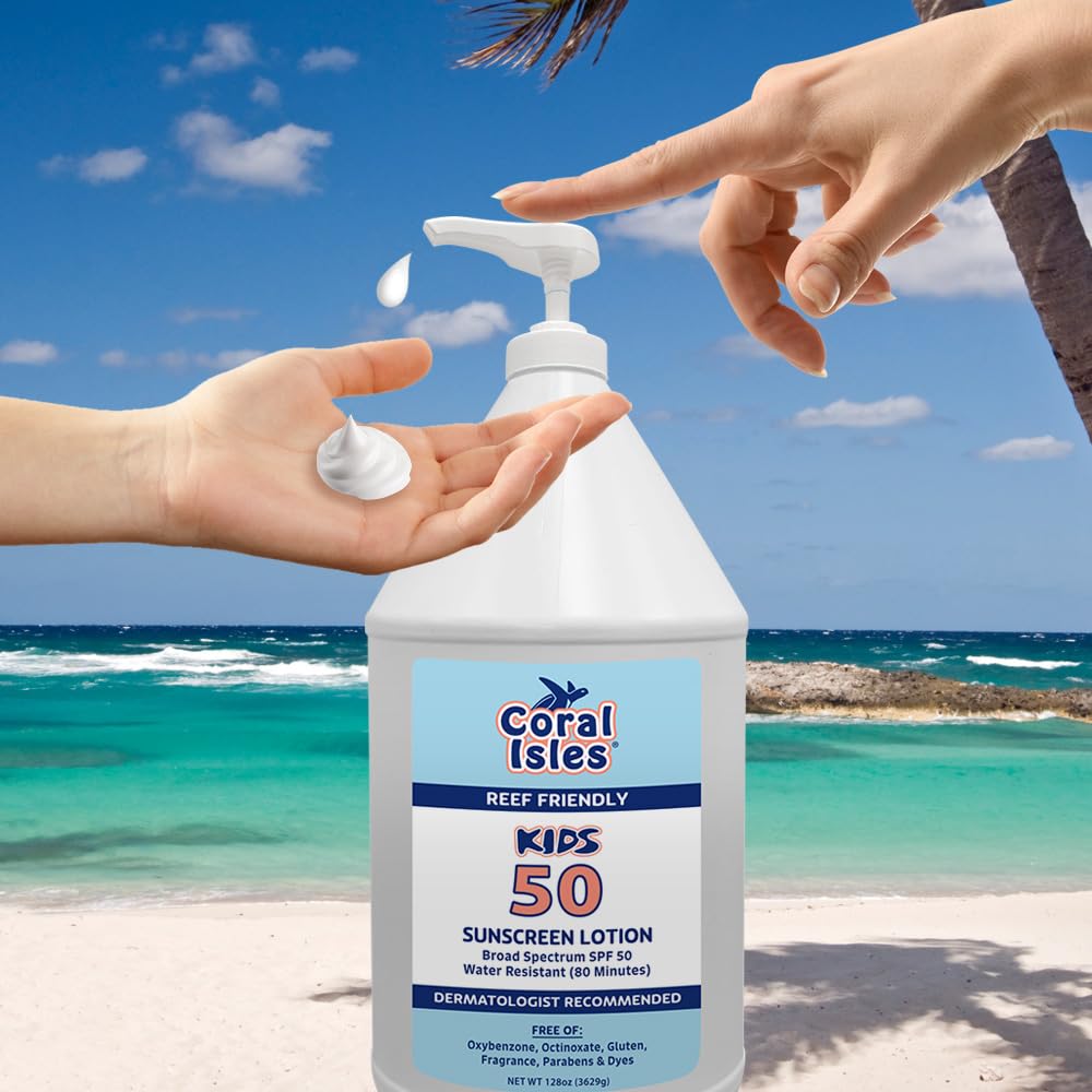 Coral Isles label highlighting reef-safe ingredients and compliance benefit