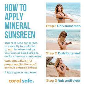 Coral Safe lotion applied on arm demonstrating minimal white cast and even coverage