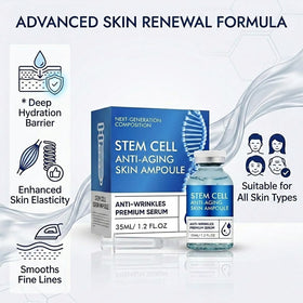 Coregnosis serum applied to cheeks showing hydration and smoothing benefit