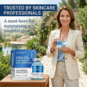 Coregnosis on vanity demonstrating daily routine and refreshed skin benefit