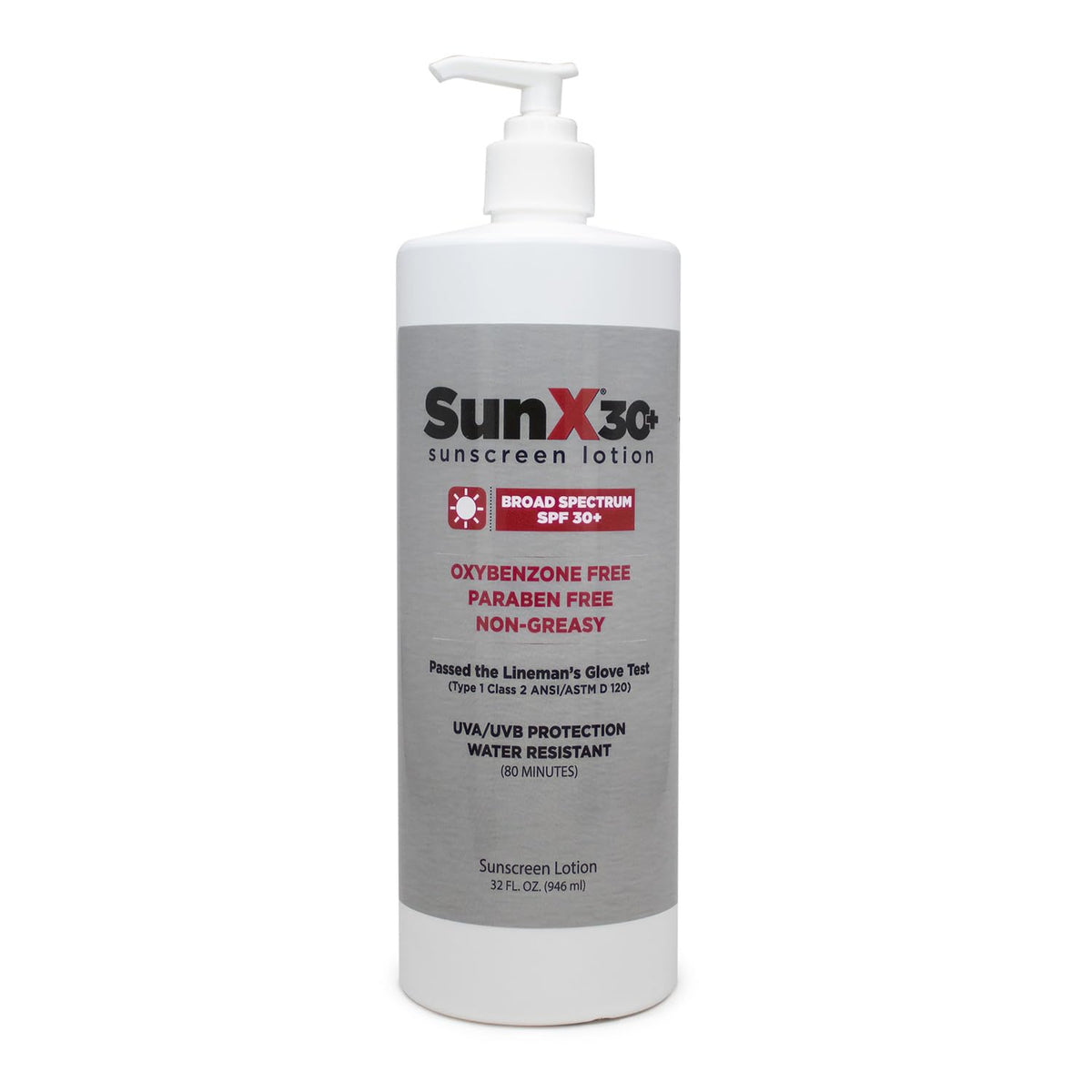 CoreTex Sun X front label showing SPF 30 and reef-safe benefits