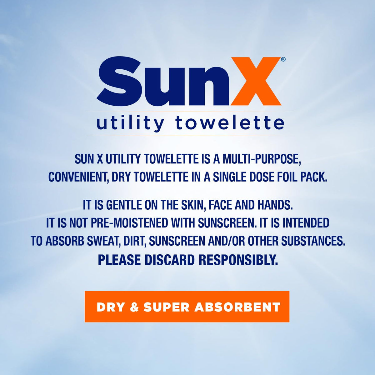 CoreTex single packet opened to show measured SPF 50 sunscreen for easy use