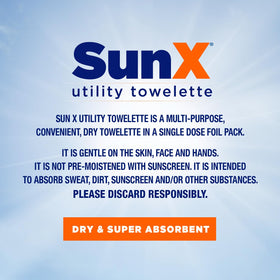 CoreTex single packet opened to show measured SPF 50 sunscreen for easy use