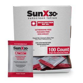 CoreTex Sun X front packet showing branding and SPF 30 for quick use