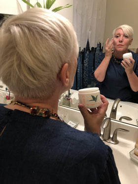 Corium 21 applied to hands demonstrating easy absorption and comfort