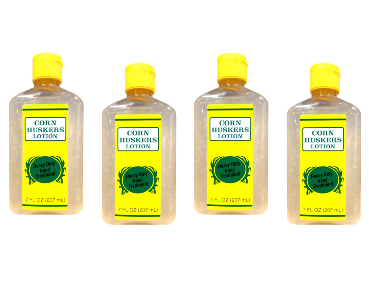 Corn Huskers front packaging showing four 7 fl oz tubes and clear branding for reliable relief