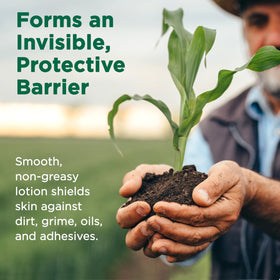 Corn Huskers being applied to work-worn hands showing protective relief