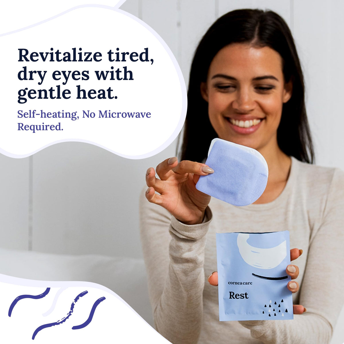 CorneaCare Rest individual pack inside travel bag for on-the-go relief