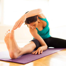 Correct Toes lifestyle barefoot walking on wood floor promoting natural foot function